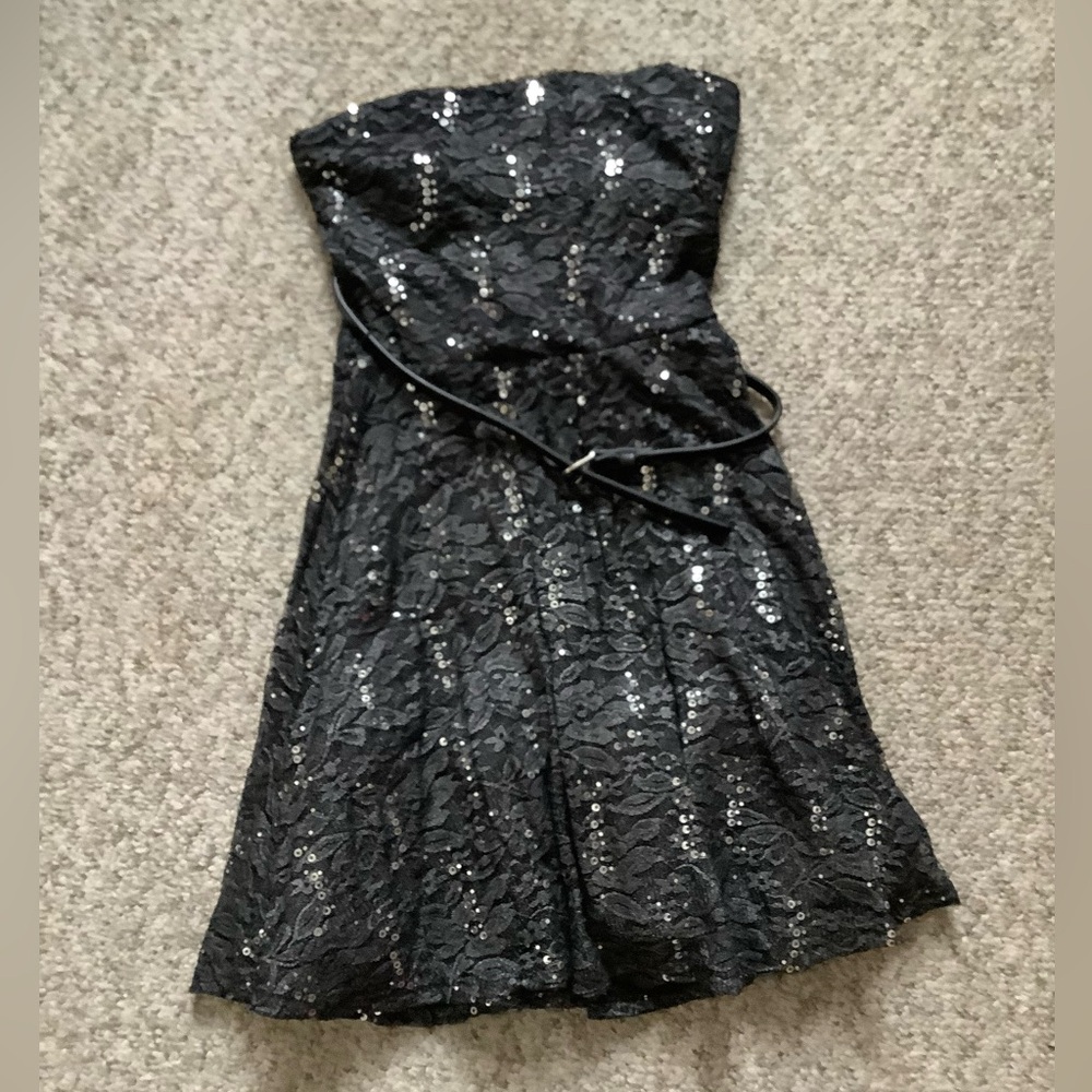Strapless mini dress